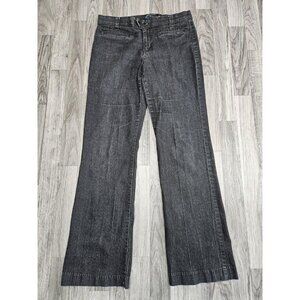 (3/$35) Bandolino Blu Pants Womens 8 Black Stretch Comfort Waist Wide Leg Denim‎